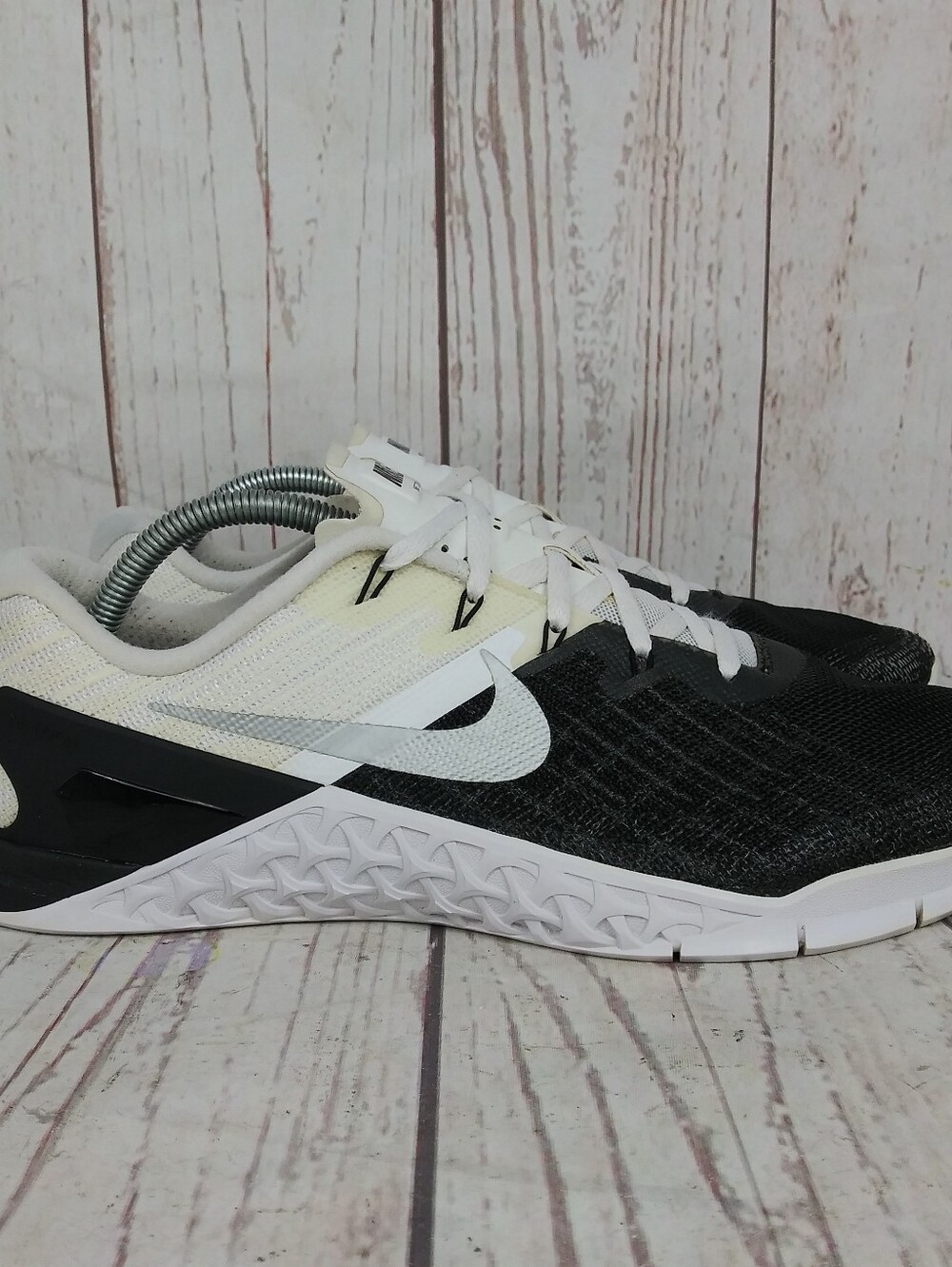Nike Metcon 3 Lift Shoes Men's Size 10.5 Run Jump Black White Sneakers